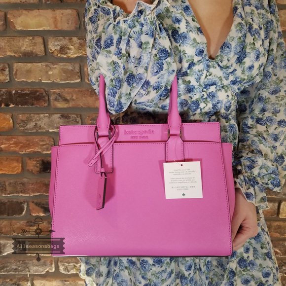 Bright Peony Kate Spade Cameron Medium Satchel NWT - Picture 7 of 7